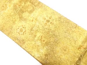 引箔華文に花喰鳥模様織出し袋帯